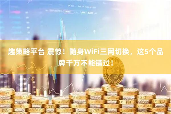 趣策略平台 震惊！随身WiFi三网切换，这5个品牌千万不能错过！
